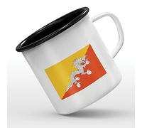 MUG - Tazza smaltata con motivo bandiera Bhutan
