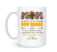 Mug Thanks For Being My Mom 330Ml Tazze In Ceramica In Porcellana Tazze Da Caffè Per Succo Espresso Latte