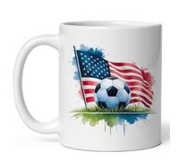 Mug Us Usa America Soccer 330Ml Tazze In Porcellana Con Manico Tazze Da Caffè Per Espresso Compleanno Donna