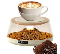 Mug Warmer - Smart Electric Beverage Warmer | 4 Temperature Setting Smart Cup Warmer | Coffee Mug Warmer for Coffee Lover, Portable Candle Heating Plate With Temperature Display for Home, Dorm, Hote