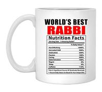 Mug World'S Best Rabbi Nutritional Facts 330Ml Tazze Da Caffè Con Manico In Ceramica Tazze Per Latte Donna Espresso