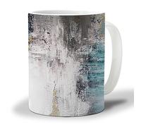 Mug Yellow Shabby Wall Ombre Painting Abstract Art 330Ml Tazze In Porcellana Classica Tazze Da Caffè Per Ufficio Bevande Latte