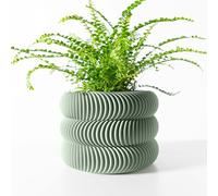 MUGALAB - Vaso di Design Maro, PLA Ecologico, Disponibile in 6 Colori, 4 Dimensioni (9-12-14-16cm), Moderno ed Ecosostenibile, Texture Ondulata, Made in Italy (Verde, 16cm Diametro)
