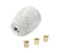 muge racing Bling Crystal - Pomello del cambio per auto, accessori interni automatici, con 3 adattatori universali per la maggior parte dei veicoli (ovale)