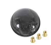 muge racing Pomello del cambio universale, in fibra di carbonio forgiato, a sfera, con 3 adattatori, colore nero