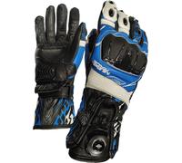 MUGENRACE Cowy Guanti da moto, nero/bianco/blu, Taglia 2XL