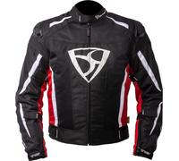 MUGENRACE Diavolo-1 impermeabile Giacca tessile moto, nero-bianco-rosso, taglia L per maschi