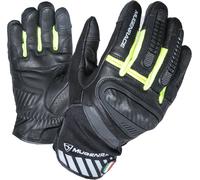 MUGENRACE Hai-Ko Guanti da moto, nero/giallo neon, Taglia 3XL