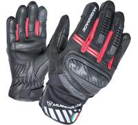 MUGENRACE Hai-Ko Guanti da moto, nero/rosso, Taglia 2XL
