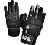 MUGENRACE Halfy Guanti da moto, nero, Taglia M