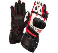 MUGENRACE Linea Sport Motor Guanti da ciclismo, nero/bianco/rosso, Taglia S