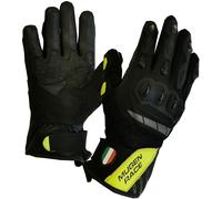 MUGENRACE Mia Short Motor Guanti da ciclismo, nero-giallo, taglia 3XL per maschi