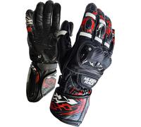 MUGENRACE Moone Sport Motor Guanti da ciclismo, nero/rosso, Taglia L