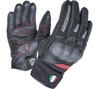 MUGENRACE Neo Short Guanti da motocicletta, nero/rosso, Taglia M