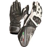 MUGENRACE Neptun Guanti da moto, Bianco/nero, Taglia S