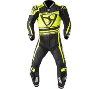 MUGENRACE RC-Max Due Tuta in pelle da moto a due pezzi traforata, nero-bianco-giallo, taglia 50 per maschi