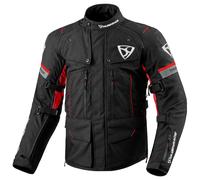 MUGENRACE T-Uno giacca impermeabile in tessuto da moto, nero/rosso, S