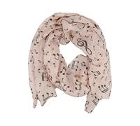 mugesh Sciarpa con motivi musicali - bel regalo per musicisti, rosa chiaro, 150cm x 50cm