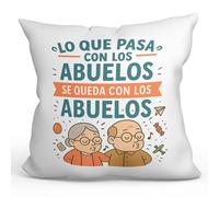 Mugffins cuscino nonni con imbottitura | Lo que pasa con los abuelos, se queda con los abuelos en Spagnolo | regalo divertente compleanno Natale | Abuelitos v1