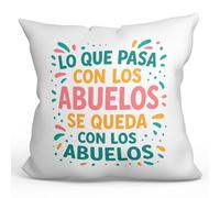 Mugffins cuscino nonni con imbottitura | Lo que pasa con los abuelos, se queda con los abuelos en Spagnolo | regalo divertente compleanno Natale | Abuelitos v2