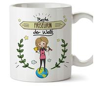 Mugffins Friseurin Tasse/Becher/Mug Geschenk Schöne And lustige kaffetasse - Beste Friseurin der Welt - Keramik 350 ml
