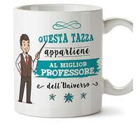 Mugffins Professore Insegnante Tazze Originali di caffè e Colazione da Regalare Lavoratori e Professionisti - Questa Tazza appartiene al Meglio Professore dell'universo - Ceramica 350 ml