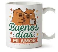 Mugffins regalo romantico Mug Buenos días mi amor in italiano | tazza anniversario matrimonio, capibara, san valentino, moglie, marito | capylove v1