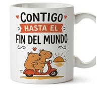 Mugffins regalo romantico Mug Contigo hasta el fin del mundo in italiano | tazza anniversario matrimonio, capibara, san valentino, moglie, marito | capylove v2
