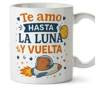 Mugffins regalo romantico Mug Te amo hasta la luna y vuelta in italiano | tazza anniversario matrimonio, capibara, san valentino, moglie, marito | capylove v2