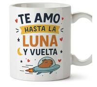 Mugffins regalo romantico Mug Te amo hasta la luna y vuelta in italiano | tazza anniversario matrimonio, capibara, san valentino, moglie, marito | capylove v1