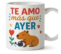 Mugffins regalo romantico Mug Te amo más que ayer. in italiano | tazza anniversario matrimonio, capibara, san valentino, moglie, marito | capylove v1