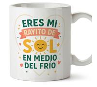 Mugffins regalo romantico tazza con frase Eres mi rayito de sol en medio del frío in Spagnolo | anniversario matrimonio, san valentino,marito e moglie | pareja-2 v3