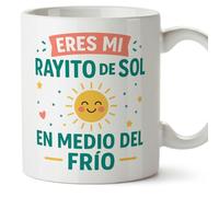 Mugffins regalo romantico tazza con frase Eres mi rayito de sol en medio del frío in Spagnolo | anniversario matrimonio, san valentino,marito e moglie | pareja-2 v2