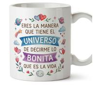 Mugffins regalo romantico tazza frase Eres la manera que tiene el universo de decirme lo bonita que es la vida in Spagnolo | anniversario matrimonio, san valentino,marito e moglie | enamorados v1