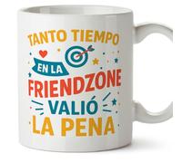 Mugffins regalo romantico tazza Tanto tiempo en la friendzone valió la pena in Spagnolo per anniversario matrimonio, tazza divertente san valentino | tazze per fidanzati, amore | pareja-2 v2