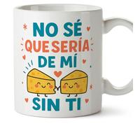 Mugffins Tazza amicizia divertente con frase No sé quesería de mí sin ti in Spagnolo | idea regalo colazione caffè 330 Ml 11 oz | Pareja v2