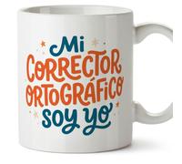 Mugffins tazza con frase Mi corrector ortográfico soy yo in Spagnolo per insegnante divertente | regalo scuola | ceramica 330 Ml/11 oz | Profesorado v5