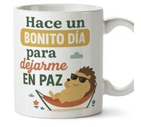 Mugffins tazza divertente | Hace un bonito día para dejarme en paz en Spagnolo | regalo originale, tazza con frase, 330 Ml 11 oz | graciosas ego v1