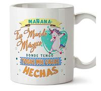 Mugffins Tazza Divertente (in Spagnolo) Mañana: ese Mundo mágico Donde Tengo todas Mis cosas hechas.