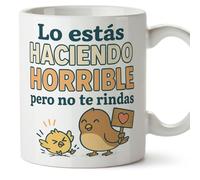 Mugffins tazza divertente | Lo estás haciendo horrible pero no te rindas en Spagnolo | regalo originale, tazza con frase motivazionale, 330 Ml 11 oz | graciosas ego v2