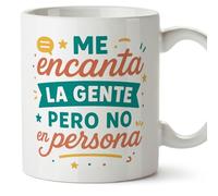 Mugffins tazza divertente | regalo originale con frase Me encanta la gente pero no en persona in Spagnolo | umoristica, simpatica | Graciosas v2