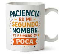 Mugffins tazza divertente | regalo originale | Paciencia es mi segundo nombre el primero es Poca in Spagnolo | Graciosas v2