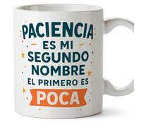 Mugffins tazza divertente | regalo originale | Paciencia es mi segundo nombre el primero es Poca in Spagnolo | Graciosas v1