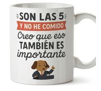 Mugffins tazza divertente | Son las 5 y no he comido Creo que eso también es importante en Spagnolo | regalo originale politica | 330 Ml 11 oz | ceramica | politica v5
