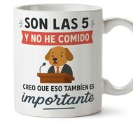 Mugffins tazza divertente | Son las 5 y no he comido Creo que eso también es importante en Spagnolo | regalo originale politica | 330 Ml 11 oz | ceramica | politica v4