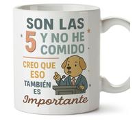 Mugffins tazza divertente | Son las 5 y no he comido Creo que eso también es importante en Spagnolo | regalo originale politica | 330 Ml 11 oz | ceramica | politica v6