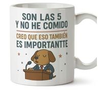 Mugffins tazza divertente | Son las 5 y no he comido Creo que eso también es importante en Spagnolo | regalo originale politica | 330 Ml 11 oz | ceramica | politica v3