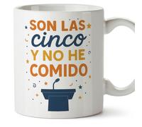 Mugffins tazza divertente | Son las cinco y no he comido en Spagnolo | regalo originale politica | 330 Ml 11 oz | ceramica | politica v2