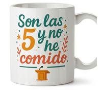 Mugffins tazza divertente | Son las cinco y no he comido en Spagnolo | regalo originale politica | 330 Ml 11 oz | ceramica | politica v1
