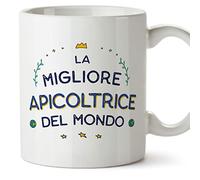 Mugffins Tazza in ceramica per APICOLTRICE donna 11 oz / 350 ml - In italiano - Miglior del Mondo - Idea regalo per compleanno, anniversario, natale, laurea
